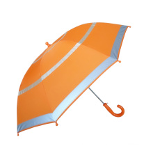 windproof portable school custom safe rounded Reflective stripe childrens umbrella